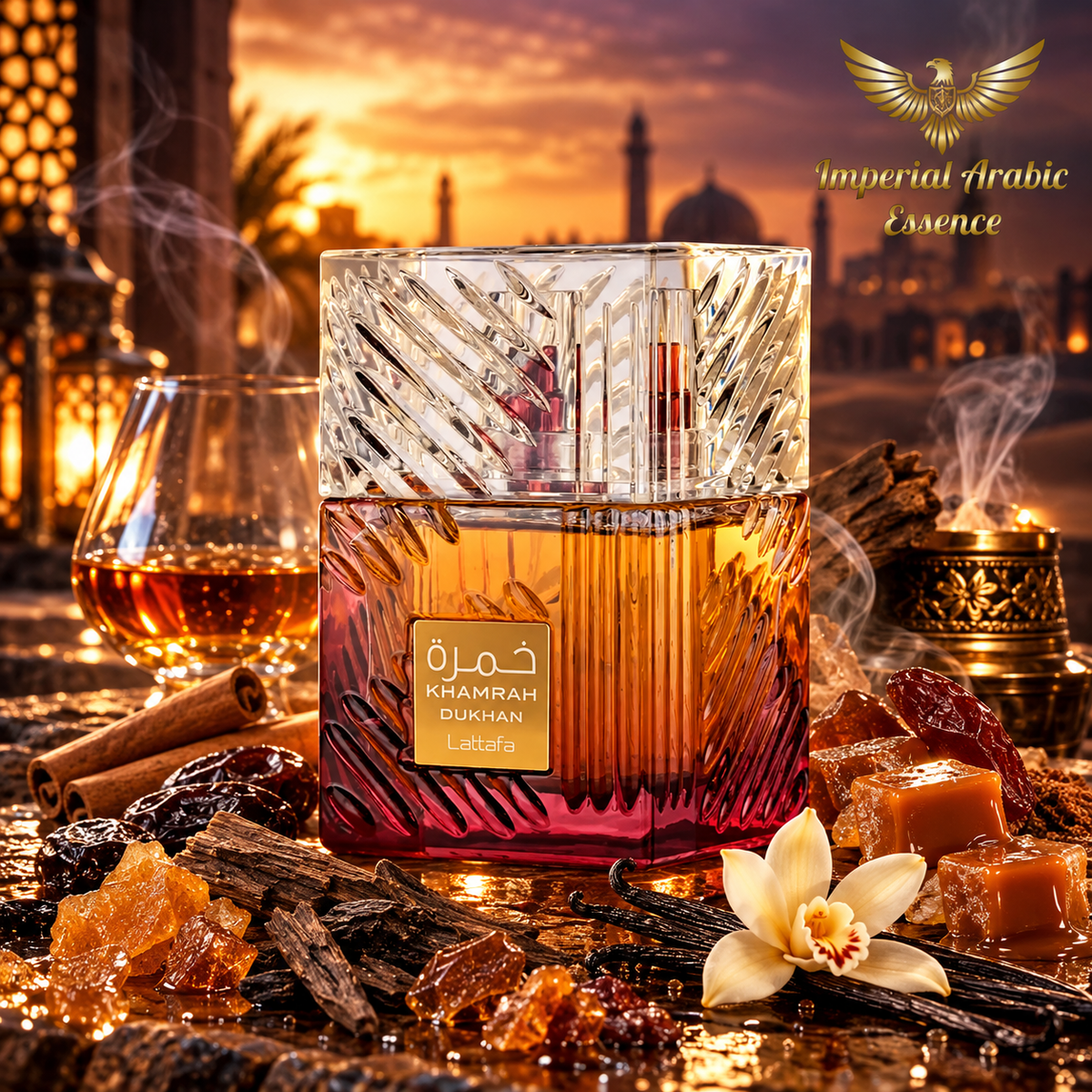 Lattafa Khamrah Dukhan EDP 100 мл./Вдъхновен от Angels' Share / By Kilian