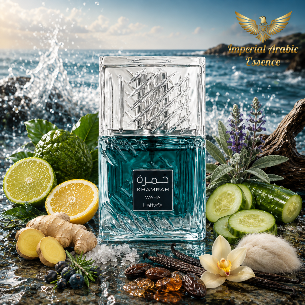Lattafa Khamrah Waha EDP 100 мл. - Унисекс Вдъхновен от Blue Moon Ginger Dash / By Kilian